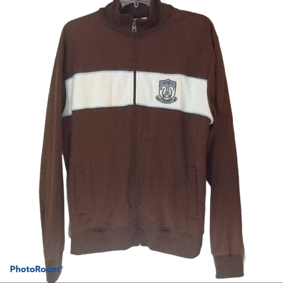 Aeropostale Varsity League Brown Jacket Sz Large - Picture 1 of 5